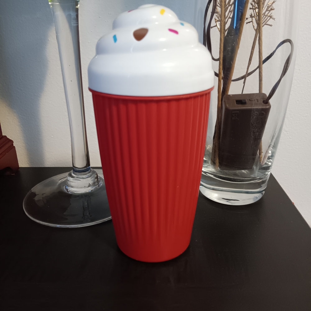 Free With A Bundle Red Cup with White Lid